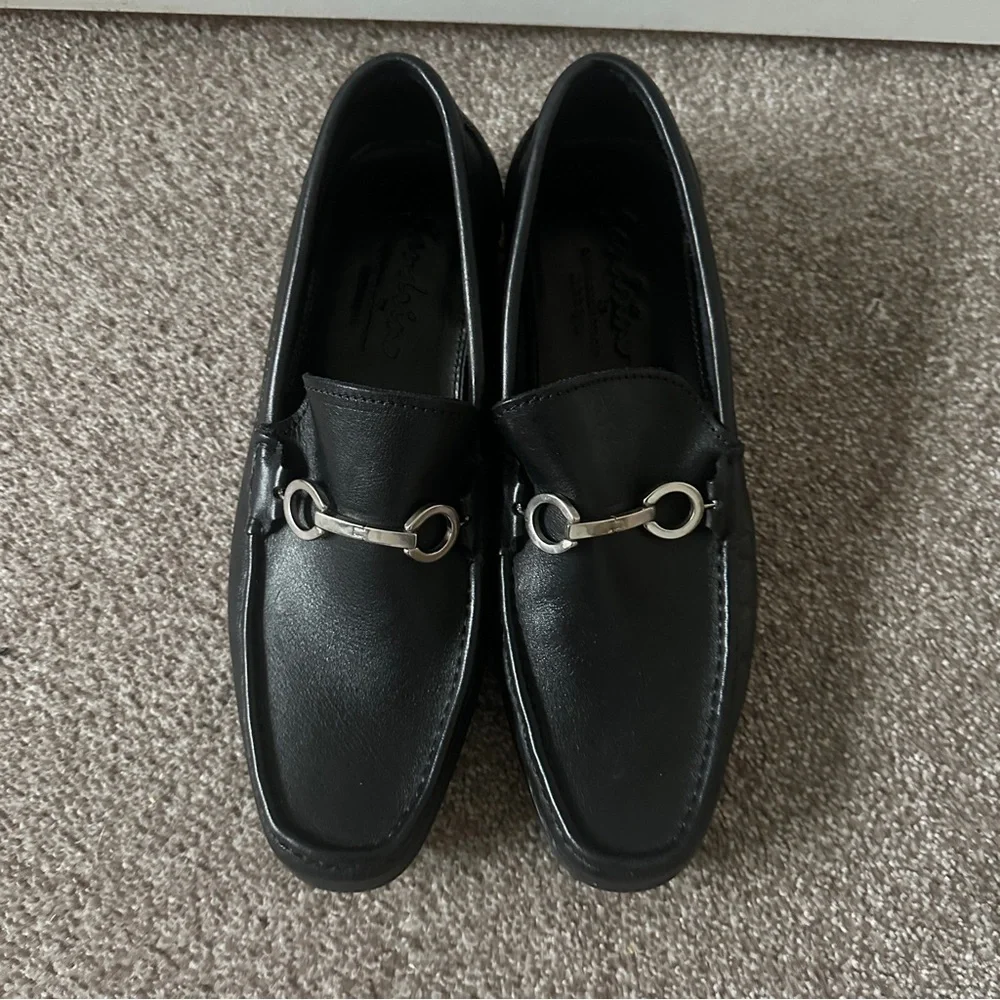 Sandro Moscoloni Sandrino Cordoba Black Leather Loafer Shoes Men’s Size 9.5 D